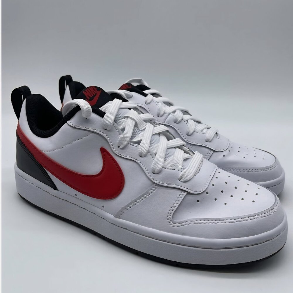 Nike Court Borough Low 2 White/University Red-Black Size 7Y